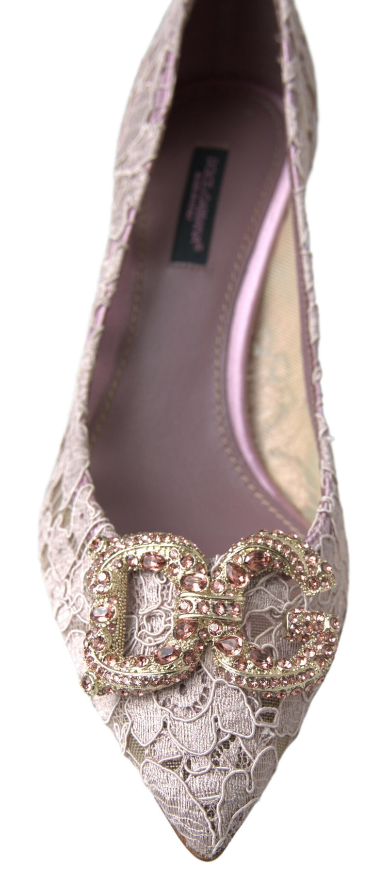 Elegant Pink Crystal Embellished Heels Dolce & Gabbana