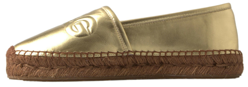 Golden Elegance Leather Espadrilles Dolce & Gabbana