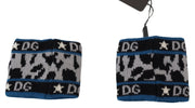 Exclusive Blue Cashmere-Wool Blend Wrist Wrap Dolce & Gabbana