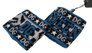 Exclusive Blue Cashmere-Wool Blend Wrist Wrap Dolce & Gabbana