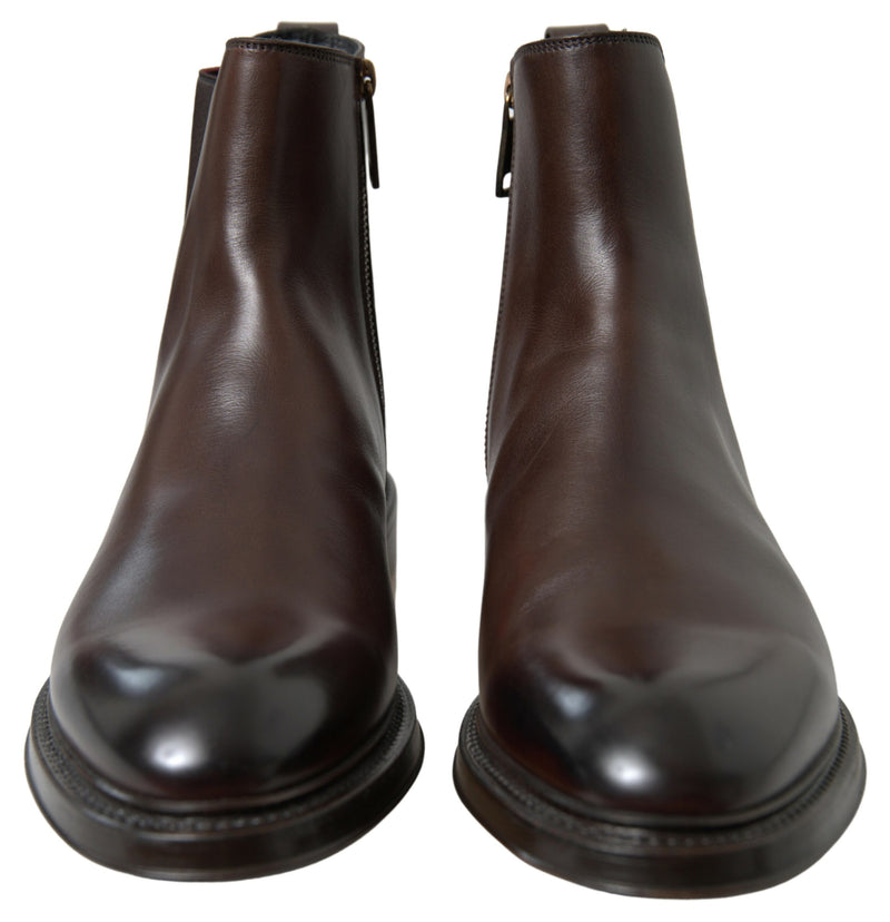 Elegant Leather Chelsea Boots Dolce & Gabbana