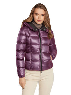 Elegant Light Purple Puffer Jacket Refrigiwear