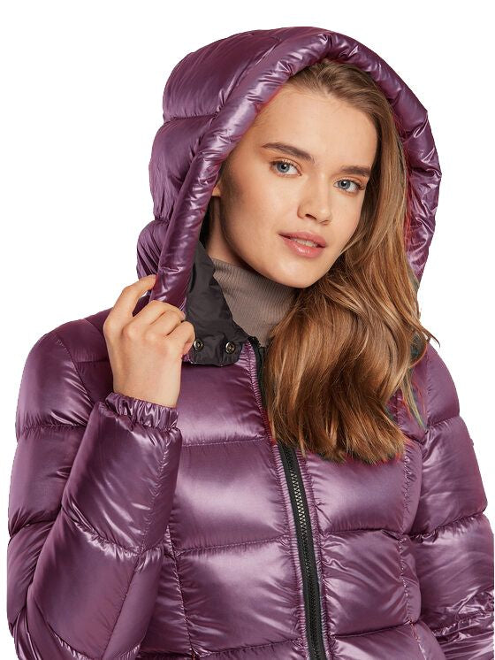 Elegant Light Purple Puffer Jacket Refrigiwear