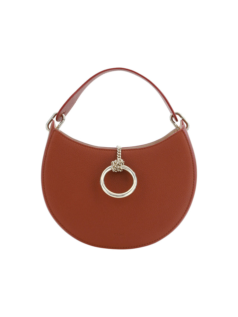 Sepia Brown Small Arlène Leather Shoulder Bag Chloé