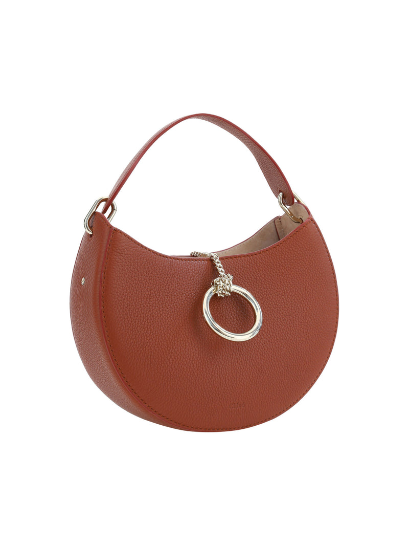 Sepia Brown Small Arlène Leather Shoulder Bag Chloé