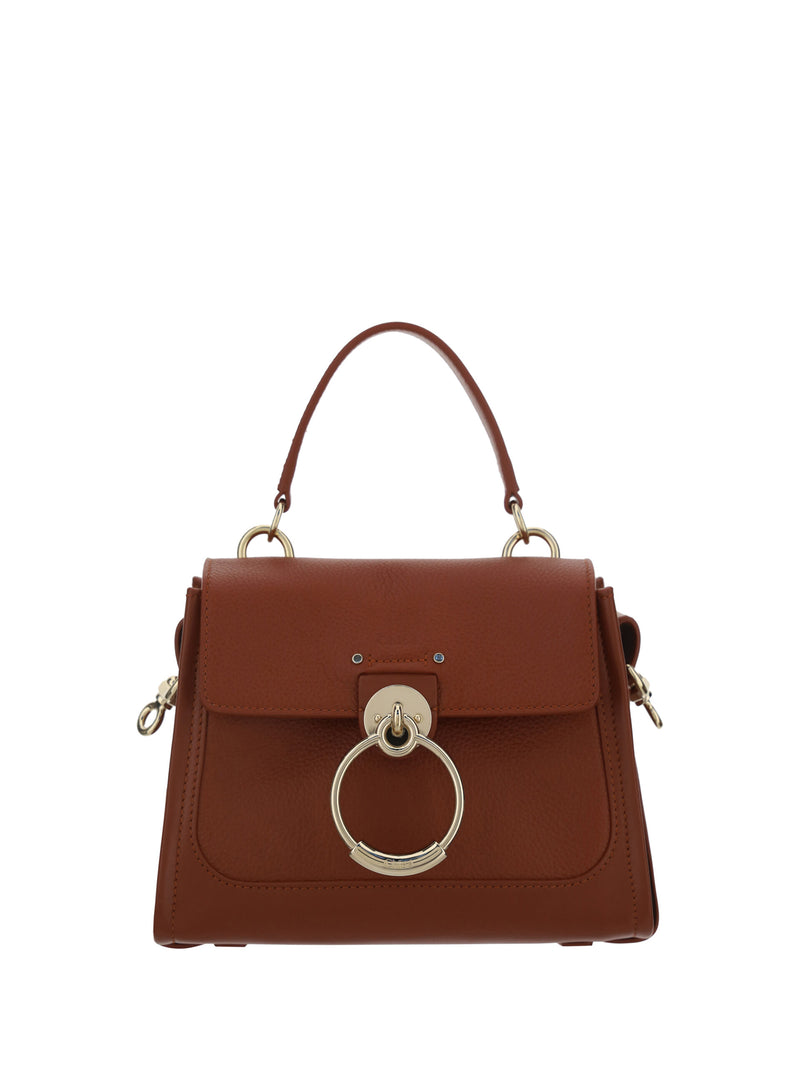 Elegant Sepia Brown Calfskin Shoulder Handbag Chloé