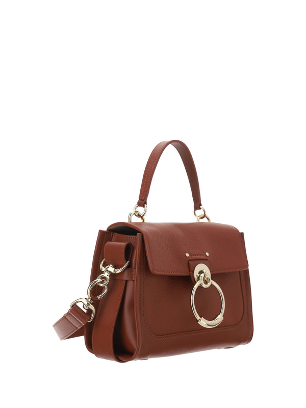 Elegant Sepia Brown Calfskin Shoulder Handbag Chloé