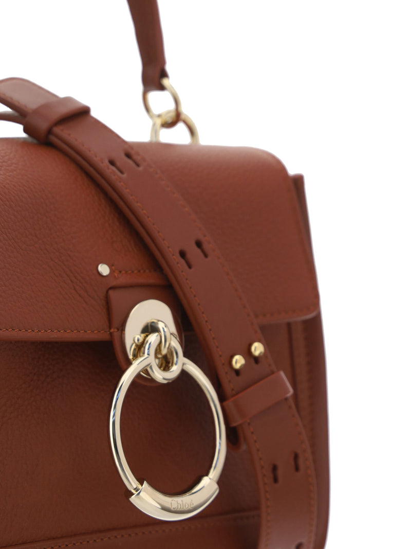 Elegant Sepia Brown Calfskin Shoulder Handbag Chloé