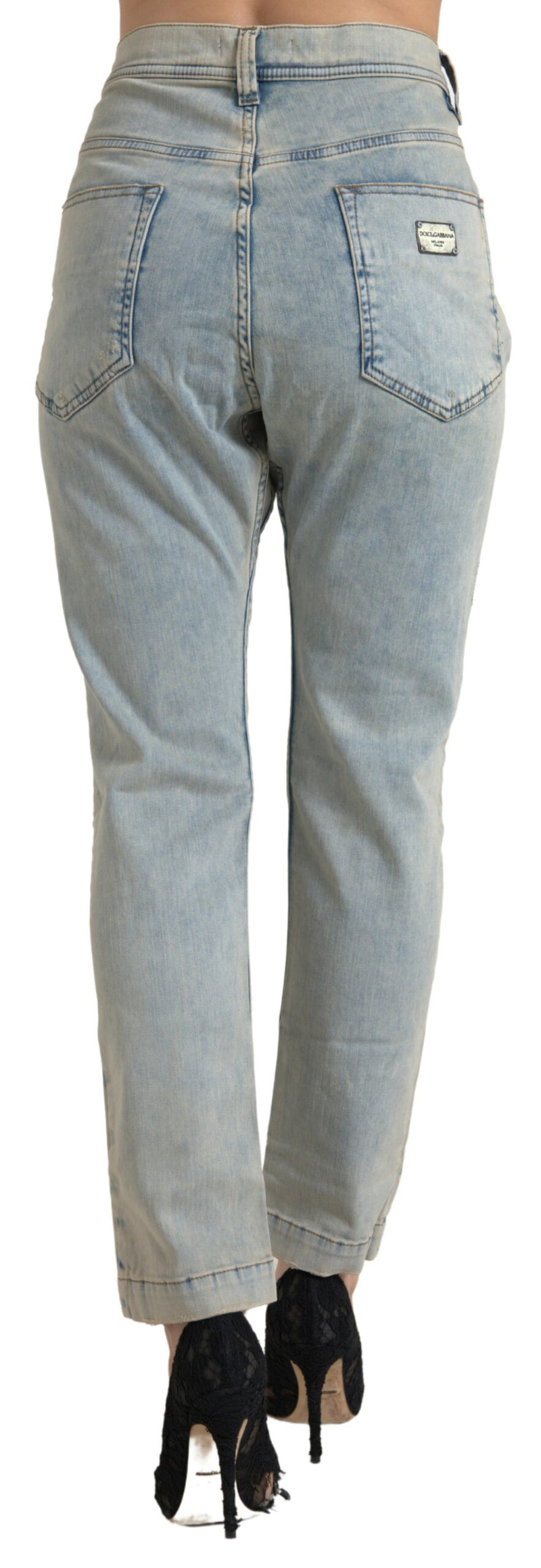 Chic Mid Waist Skinny Jeans in Blue Dolce & Gabbana