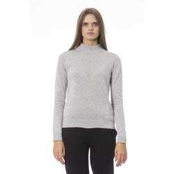 Gray Cashmere Women Sweater Baldinini Trend