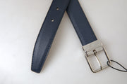 Aquamarine Blue Leather Belt Dolce & Gabbana