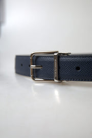 Aquamarine Blue Leather Belt Dolce & Gabbana