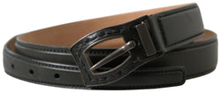 Exquisite Italian Leather Belt with Metal Buckle Ermanno Scervino