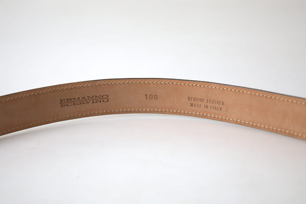 Exquisite Italian Leather Belt with Metal Buckle Ermanno Scervino