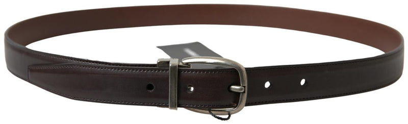 Elegant Leather Belt with Metal Buckle Dolce & Gabbana