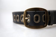 Sleek Italian Leather Belt with Metal Buckle Dolce & Gabbana