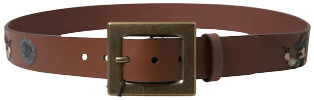 Elegant Leather Belt with Metal Buckle Dolce & Gabbana