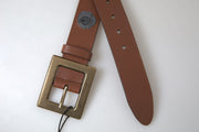 Elegant Leather Belt with Metal Buckle Dolce & Gabbana