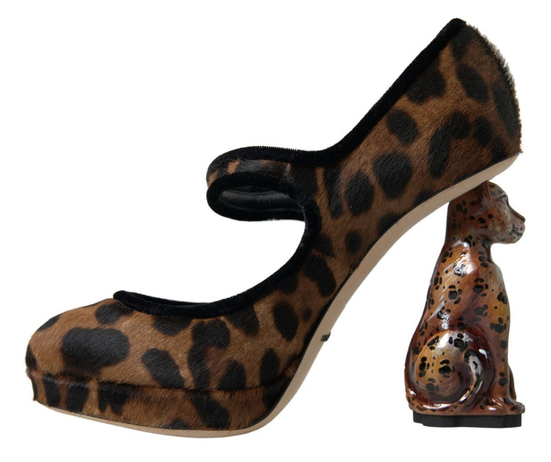 Elegant Leopard Heel Pumps for Chic Sophistication Dolce & Gabbana