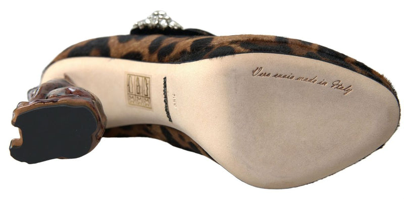 Elegant Leopard Heel Pumps for Chic Sophistication Dolce & Gabbana