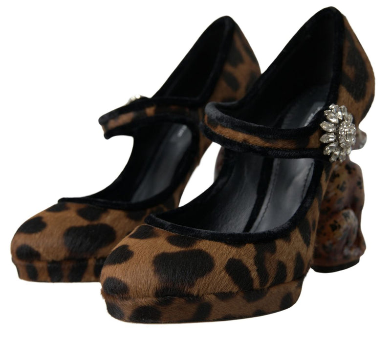 Elegant Leopard Heel Pumps for Chic Sophistication Dolce & Gabbana