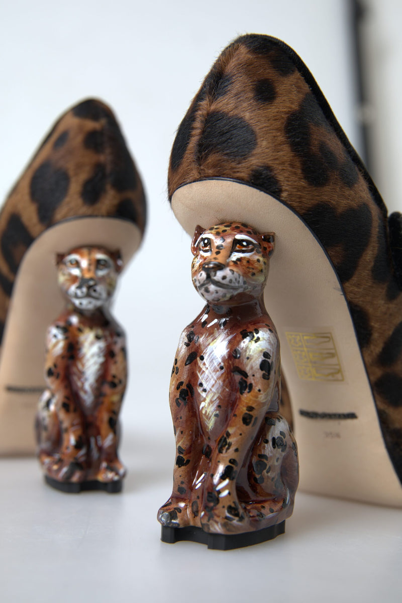 Elegant Leopard Heel Pumps for Chic Sophistication Dolce & Gabbana