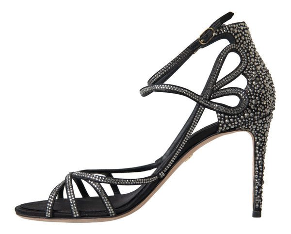 Elegant Keira Rhinestone Stiletto Sandals Dolce & Gabbana