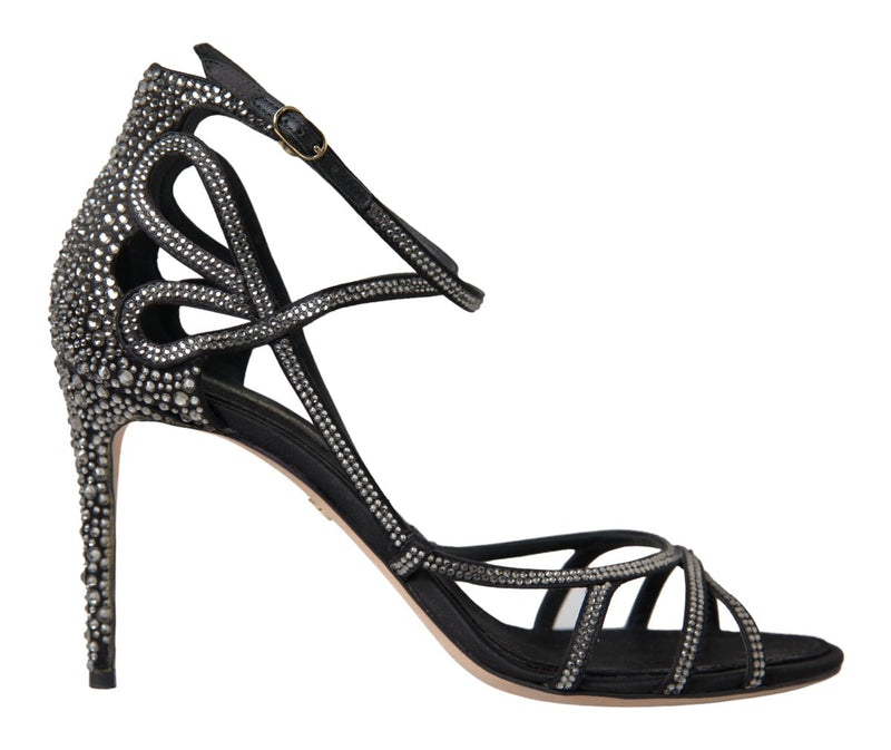 Elegant Keira Rhinestone Stiletto Sandals Dolce & Gabbana