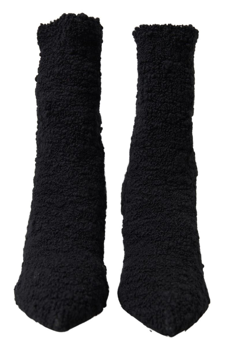 Elegant Virgin Wool Mid Calf Boots Dolce & Gabbana