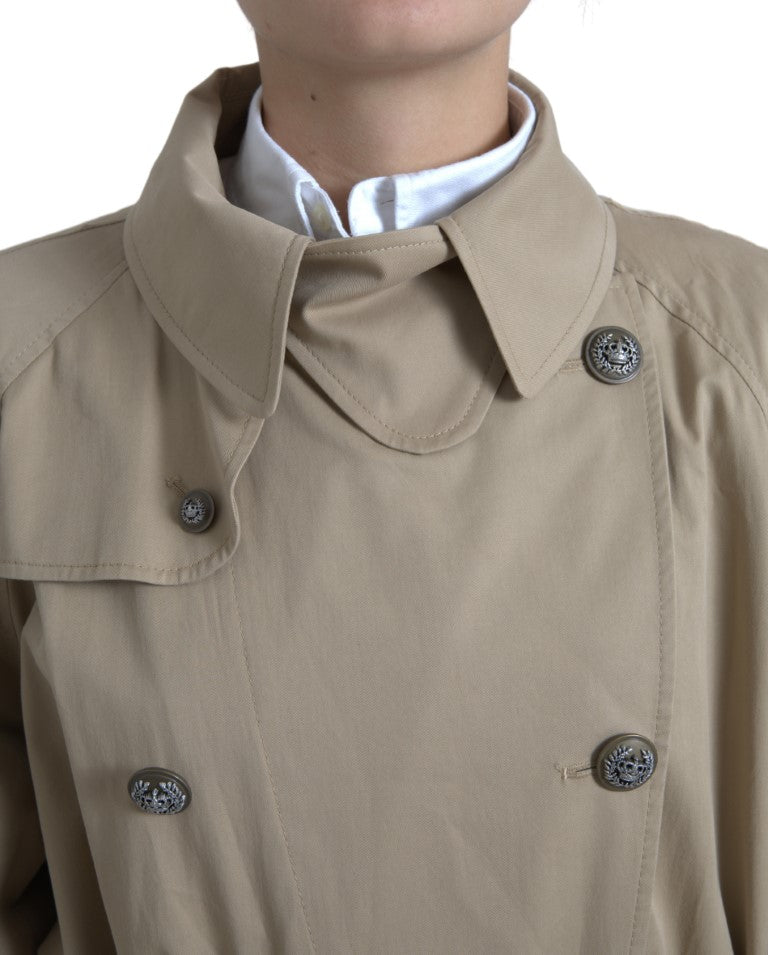 Elegant Double Breasted Trench Coat Dolce & Gabbana