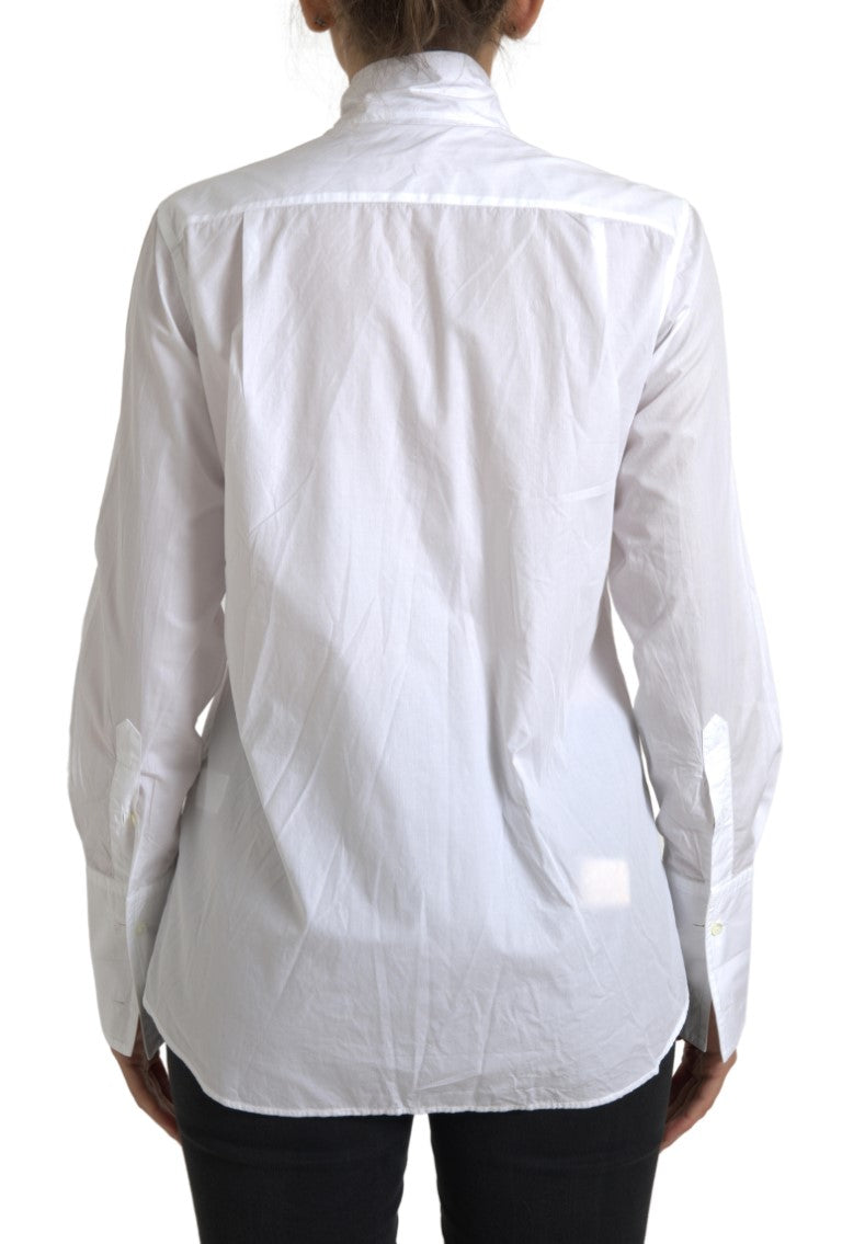 Elegant White Cotton Long Sleeve Shirt Dolce & Gabbana