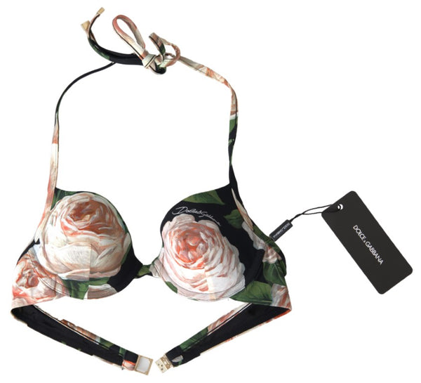 Floral Elegance Elastic Bikini Top Dolce & Gabbana