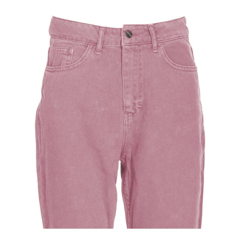 Chic Pink Raw Cut Bottom Jeans Hinnominate