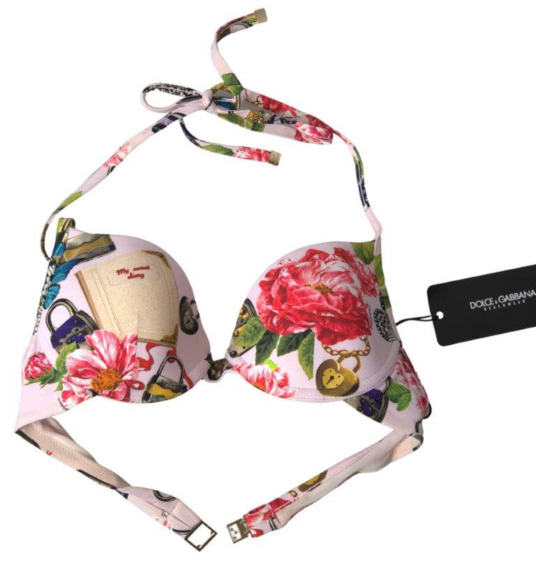 Chic Floral Bikini Top Elegance Dolce & Gabbana