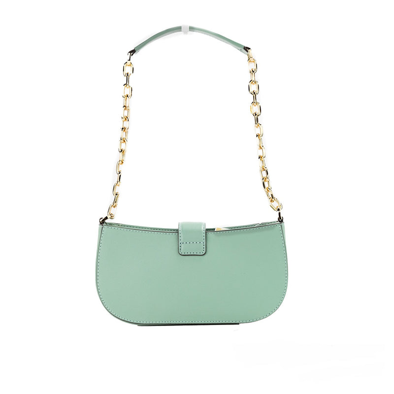 Carmen Small Sea Green Leather Pouchette Shoulder Crossbody Purse Michael Kors