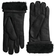 Elegant Black Leather Winter Gloves Dolce & Gabbana