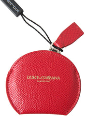 Elegant Red Leather Mirror Holder Dolce & Gabbana