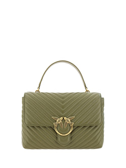 Emerald Elegance Calf Leather Handbag PINKO