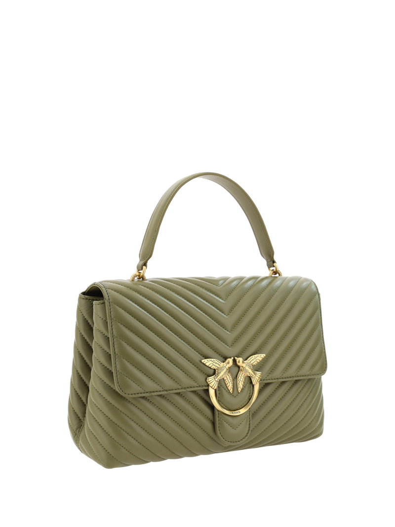 Emerald Elegance Calf Leather Handbag PINKO