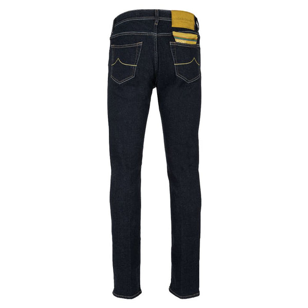 Elegant Slim Fit Dark Blue Designer Jeans Jacob Cohen