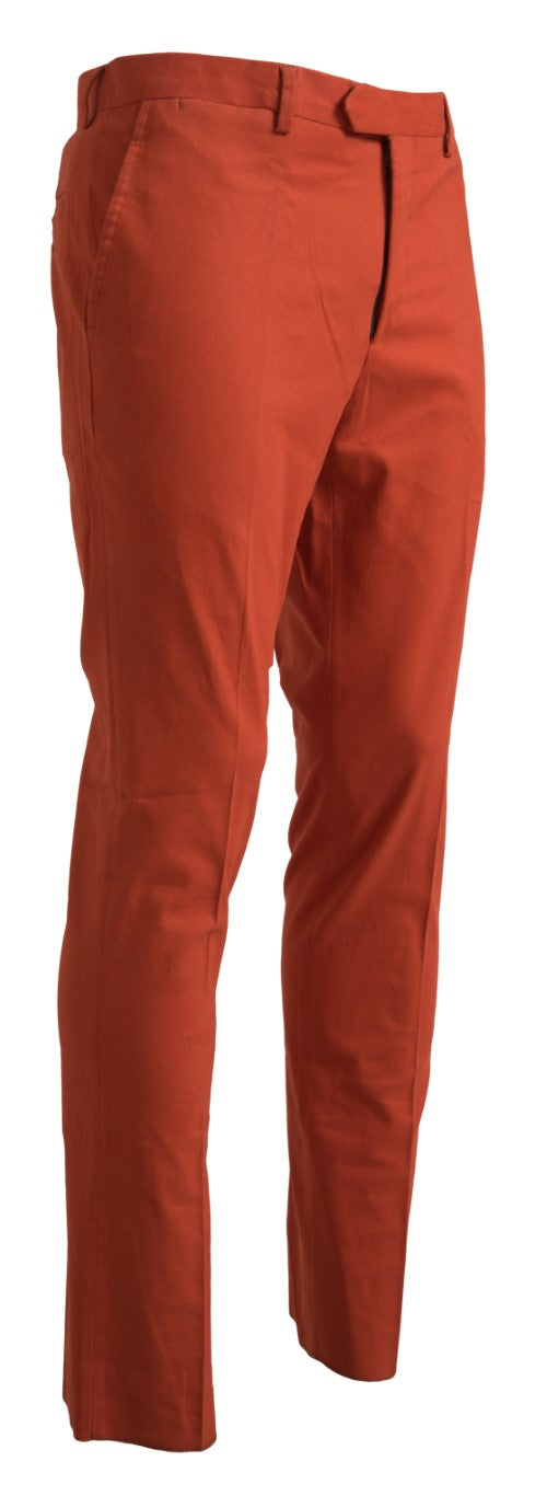 Elegant Orange Pure Cotton Pants BENCIVENGA