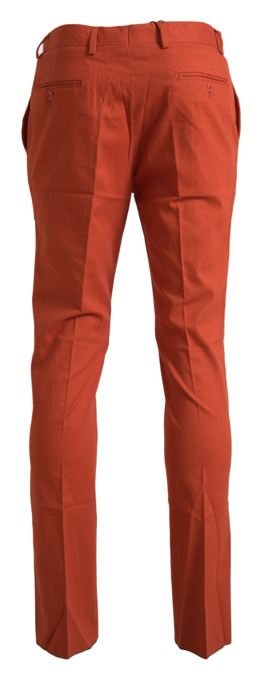 Elegant Orange Pure Cotton Pants BENCIVENGA