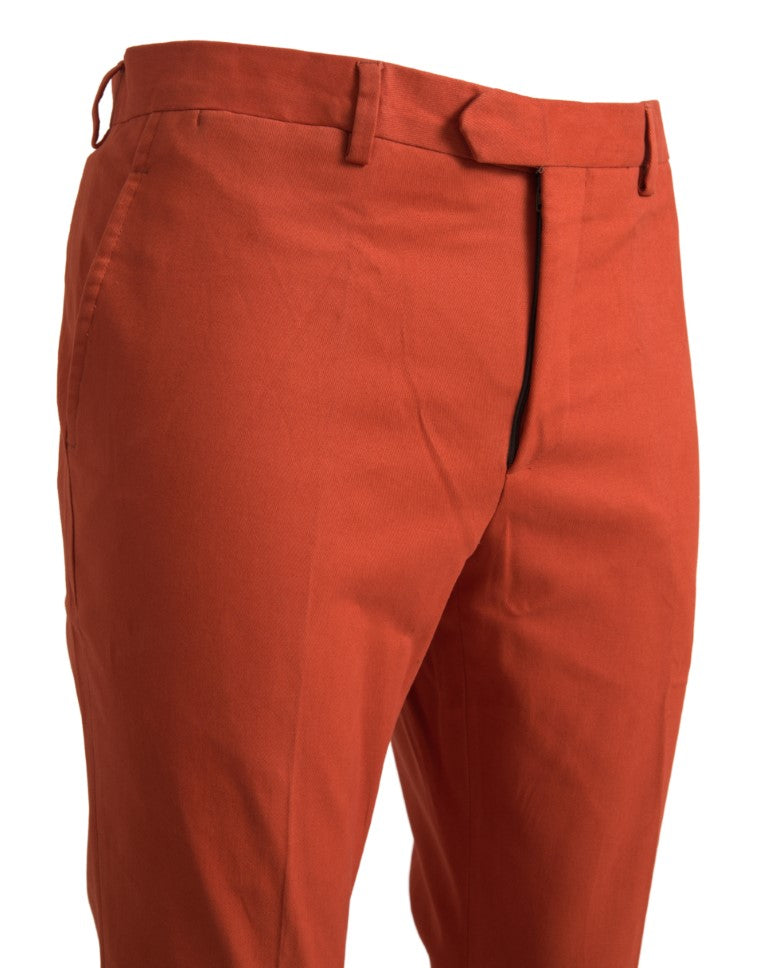 Elegant Orange Pure Cotton Pants BENCIVENGA