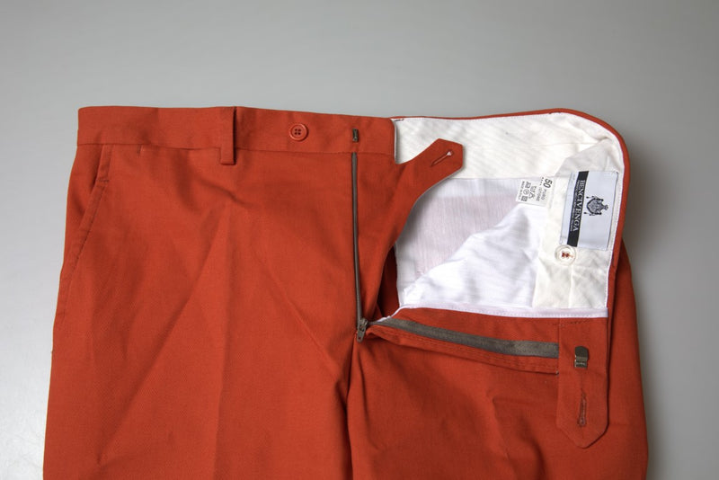 Elegant Orange Pure Cotton Pants BENCIVENGA