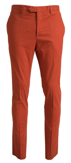 Elegant Orange Pure Cotton Pants BENCIVENGA