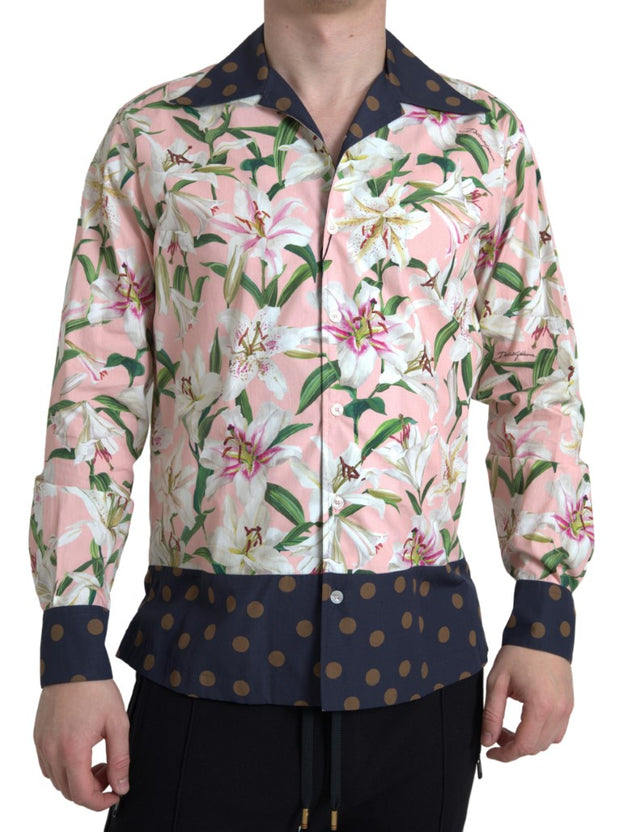 Elegant Slim Fit Pink Casual Shirt Dolce & Gabbana