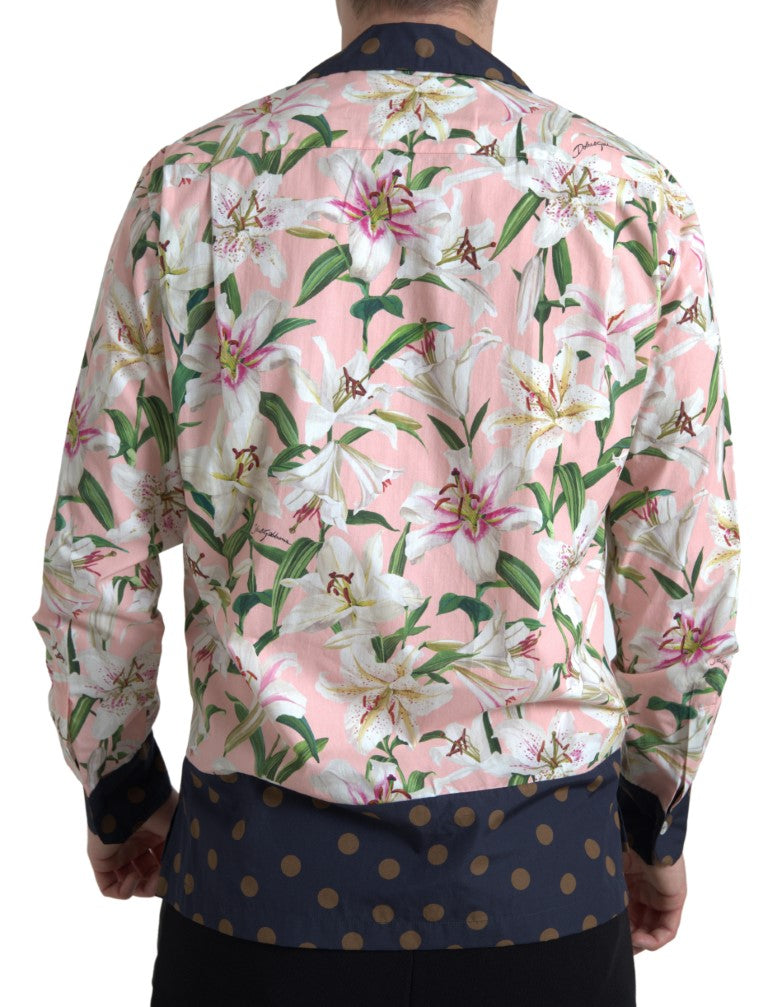 Elegant Slim Fit Pink Casual Shirt Dolce & Gabbana