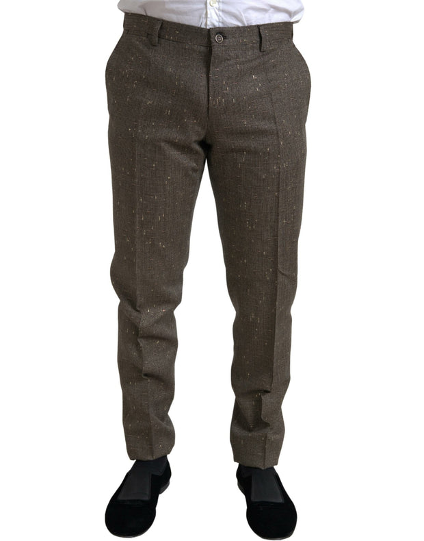 Elegant Skinny Wool Chino Pants Dolce & Gabbana