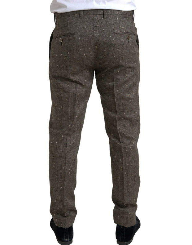 Elegant Skinny Wool Chino Pants Dolce & Gabbana