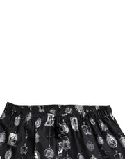 Elegant Silk Joggers with Religious Print Dolce & Gabbana